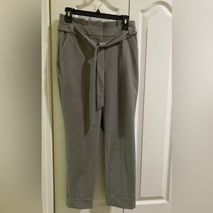 Brand New Plaid High Waist Belted Ankle Pants - Size 6P